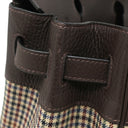 エルメス HERMES バーキン30 レナージュカロ エベンヌ トリヨンクレマンス レナージュ ハンドバッグ シルバー金具 茶 チェック柄 デフィレ限定