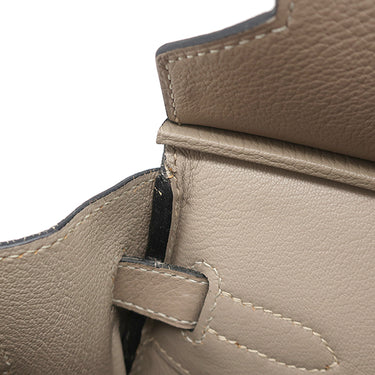 エルメス HERMES バーキン30 トゥルティエールグレー トリヨンクレマンス ハンドバッグ シルバー金具 グレージュ