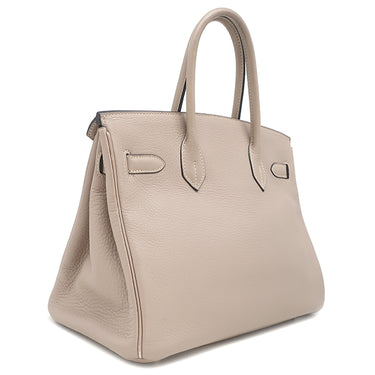 エルメス HERMES バーキン30 トゥルティエールグレー トリヨンクレマンス ハンドバッグ シルバー金具 グレージュ