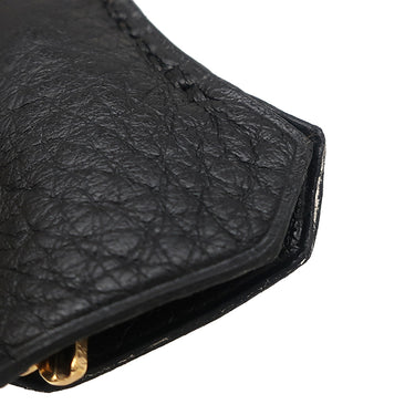 エルメス HERMES バーキン35 ブラック フィヨルド ハンドバッグ ゴールド金具 黒