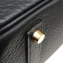 エルメス HERMES バーキン35 ブラック フィヨルド ハンドバッグ ゴールド金具 黒