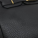 エルメス HERMES バーキン35 ブラック フィヨルド ハンドバッグ ゴールド金具 黒