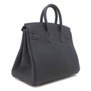 エルメス HERMES バーキン25 ヴェルソ キャバン×セレスト トゴ ハンドバッグ シルバー金具 新品 未使用 濃紺 水色