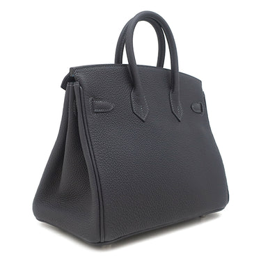 エルメス HERMES バーキン25 ヴェルソ キャバン×セレスト トゴ ハンドバッグ シルバー金具 新品 未使用 濃紺 水色