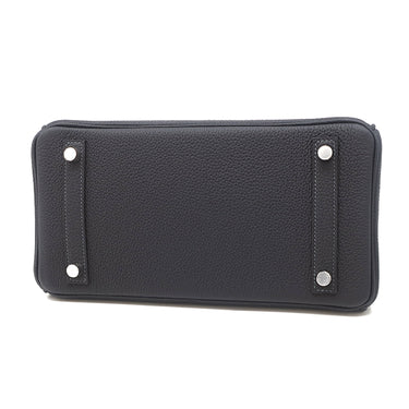 エルメス HERMES バーキン25 ヴェルソ キャバン×セレスト トゴ ハンドバッグ シルバー金具 新品 未使用 濃紺 水色