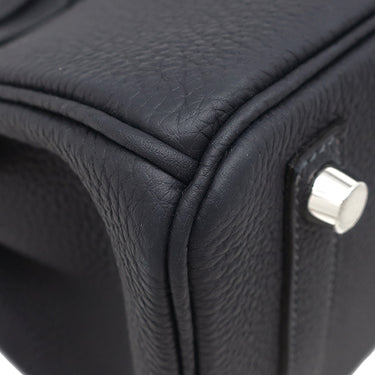 エルメス HERMES バーキン25 ヴェルソ キャバン×セレスト トゴ ハンドバッグ シルバー金具 新品 未使用 濃紺 水色