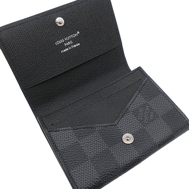 ルイヴィトン LOUIS VUITTON アンヴェロップ カルト ドゥ ヴィジット N63338 ダミエグラフィット ダミエグラフィットキャンバス カードケース シルバー金具 黒