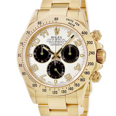 腕時計 ロレックス ROLEX コスモグラフ デイトナ 116528 Y番 自動巻き メンズ Y番 K18YG無垢 白 アラビア 黒目 パンダ Cal.4130
