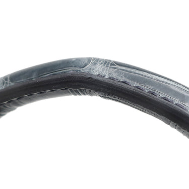 エルメス HERMES バーキン30 ブルートンペット ポロサス ハンドバッグ ゴールド金具 青 クロコ