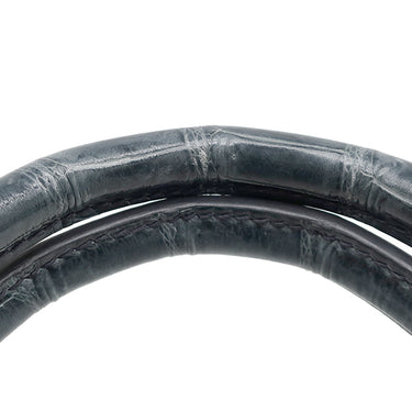 エルメス HERMES バーキン30 ブルートンペット ポロサス ハンドバッグ ゴールド金具 青 クロコ