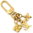 ルイヴィトン LOUIS VUITTON マイクロ チャーム LV アイコニック M01566 ゴールド GP ストラス バッグチャーム LVイニシャル モノグラムフラワー