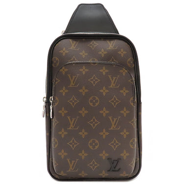 ルイヴィトン LOUIS VUITTON アヴェニュー スリングバッグ M46327 モノグラムマカサー モノグラムマカサーキャンバス ボディバッグ シルバー金具 茶