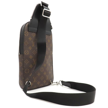 ルイヴィトン LOUIS VUITTON アヴェニュー スリングバッグ M46327 モノグラムマカサー モノグラムマカサーキャンバス ボディバッグ シルバー金具 茶