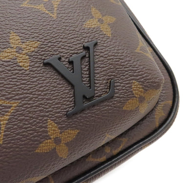 ルイヴィトン LOUIS VUITTON アヴェニュー スリングバッグ M46327 モノグラムマカサー モノグラムマカサーキャンバス ボディバッグ シルバー金具 茶