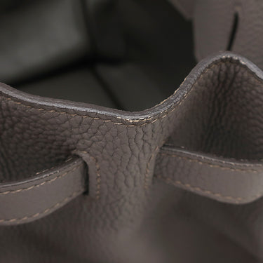 エルメス HERMES バーキン40 エタン トゴ ハンドバッグ シルバー金具 グレージュ