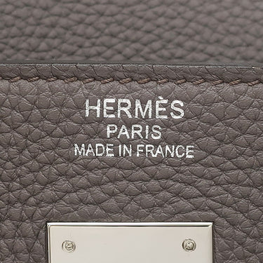 エルメス HERMES バーキン40 エタン トゴ ハンドバッグ シルバー金具 グレージュ