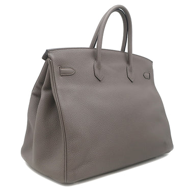 エルメス HERMES バーキン40 エタン トゴ ハンドバッグ シルバー金具 グレージュ