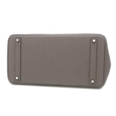 エルメス HERMES バーキン40 エタン トゴ ハンドバッグ シルバー金具 グレージュ