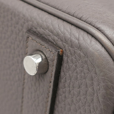 エルメス HERMES バーキン40 エタン トゴ ハンドバッグ シルバー金具 グレージュ