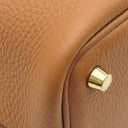 エルメス HERMES ピコタンロック PM ゴールド トリヨンクレマンス ハンドバッグ ゴールド金具 茶