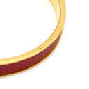 エルメス HERMES ケリーバングル レッドXゴールド メタル ヴォーエプソン バングル ゴールド金具 カデナチャーム