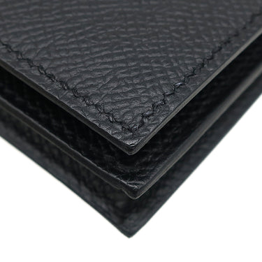 エルメス HERMES ベアンスフレ ブラック ヴォーエプソン 長財布 シルバー金具 黒 二つ折り財布