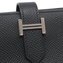エルメス HERMES ベアンスフレ ブラック ヴォーエプソン 長財布 シルバー金具 黒 二つ折り財布