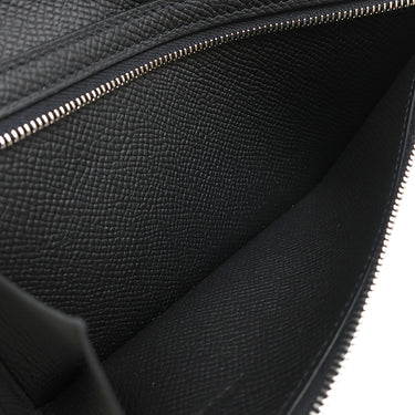 エルメス HERMES ベアンスフレ ブラック ヴォーエプソン 長財布 シルバー金具 黒 二つ折り財布