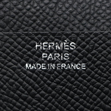 エルメス HERMES ベアンスフレ ブラック ヴォーエプソン 長財布 シルバー金具 黒 二つ折り財布