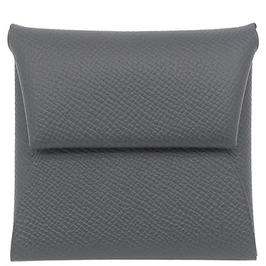 エルメス HERMES バスティア アルドワーズ ヴォーエプソン コインケース シルバー金具 新品 未使用 グレー