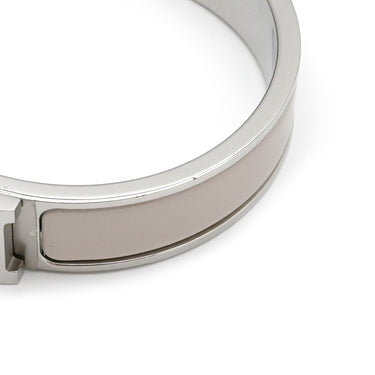 エルメス HERMES クリックH PM マロングラッセ×シルバー メタル エナメル ブレスレット Hブレス