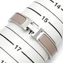 エルメス HERMES クリックH PM マロングラッセ×シルバー メタル エナメル ブレスレット Hブレス