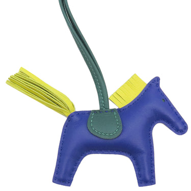 エルメス HERMES ロデオPM ペガサス ブルーエレクトリック×ライム×マラカイト アニューミロ バッグチャーム 青 黄 緑