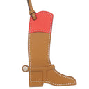 エルメス HERMES パドック ボット ブーツ ナチュラルサブレ×カプシーヌ ヴォースイフト バトラー バッグチャーム シルバー金具 茶 オレンジ