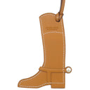 エルメス HERMES パドック ボット ブーツ ナチュラルサブレ×カプシーヌ ヴォースイフト バトラー バッグチャーム シルバー金具 茶 オレンジ