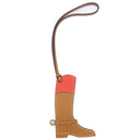 エルメス HERMES パドック ボット ブーツ ナチュラルサブレ×カプシーヌ ヴォースイフト バトラー バッグチャーム シルバー金具 茶 オレンジ