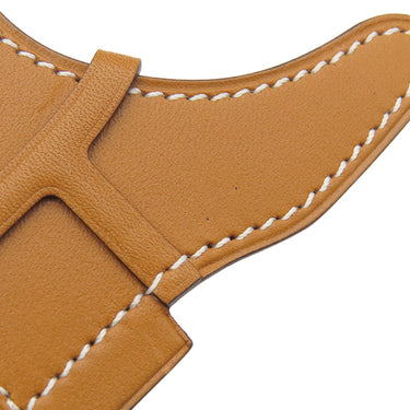 エルメス HERMES パドック ボット ブーツ ナチュラルサブレ×カプシーヌ ヴォースイフト バトラー バッグチャーム シルバー金具 茶 オレンジ