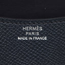エルメス HERMES コンスタンス スリム ウォレット ブルーインディゴ ヴォーエプソン 二つ折り財布 シルバー金具 紺