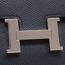 エルメス HERMES コンスタンス スリム ウォレット ブルーインディゴ ヴォーエプソン 二つ折り財布 シルバー金具 紺