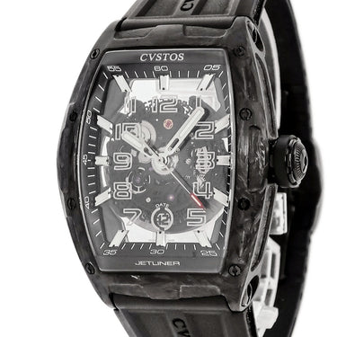 腕時計 クストス CVSTOS チャレンジ ジェットライナー 2 フォージドカーボン CVT-JET2-SL 自動巻き メンズ スケルトン ブラック