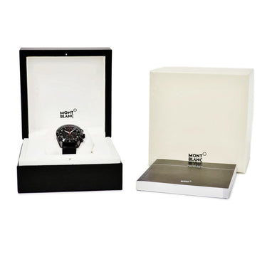 腕時計 モンブラン Montblanc タイムウォーカー クロノグラフ UTC 116102 自動巻き メンズ ブラックDLC加工 黒 デイト GMT