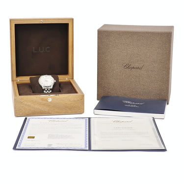 腕時計 ショパール CHOPARD L.U.C 1937 クラシック 158558-3001 自動巻き メンズ ローマン デイト シルバー クロノメーター