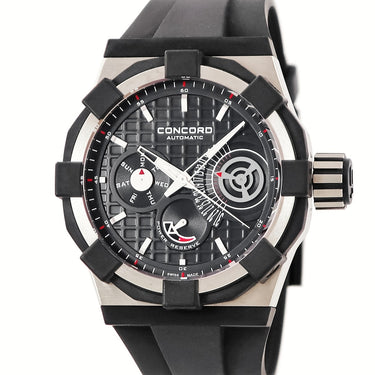腕時計 コンコルド CONCORD C1 レトログラード デイデイト 0320054 01.5.40.1020 自動巻き メンズ 黒 パワーリザーブインジケーター