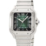 腕時計 カルティエ Cartier サントス ドゥ カルティエ LM WSSA0062 自動巻き メンズ デイト グリーン 緑 ローマン ラージモデル