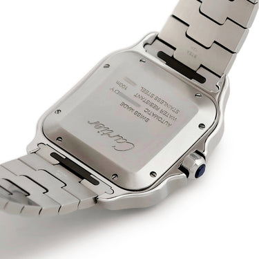 腕時計 カルティエ Cartier サントス ドゥ カルティエ LM WSSA0062 自動巻き メンズ デイト グリーン 緑 ローマン ラージモデル