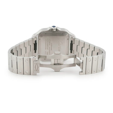 腕時計 カルティエ Cartier サントス ドゥ カルティエ LM WSSA0062 自動巻き メンズ デイト グリーン 緑 ローマン ラージモデル