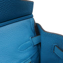 エルメス HERMES バーキン25 ブルーザンジバル トゴ ハンドバッグ シルバー金具 青