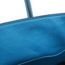 エルメス HERMES バーキン25 ブルーザンジバル トゴ ハンドバッグ シルバー金具 青