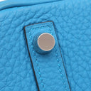 エルメス HERMES バーキン25 ブルーザンジバル トゴ ハンドバッグ シルバー金具 青