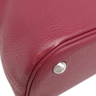 エルメス HERMES ボリード31 ルビー トリヨンクレマンス 2WAYバッグ シルバー金具 赤 ショルダー